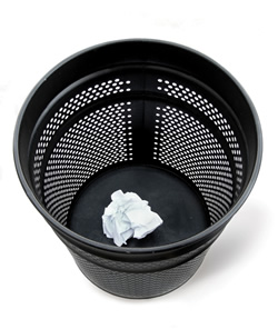 trash can made from perforated metal
