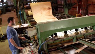 plywood peeling machine toubois factory