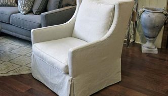 large transitional swivel chair