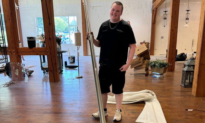 hard at work in country willow showroom
