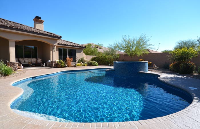 home in arizona with backyard inground swimming pool