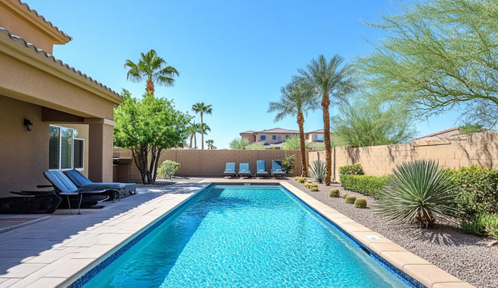 residence in arizona with inground pool in fenced backyard
