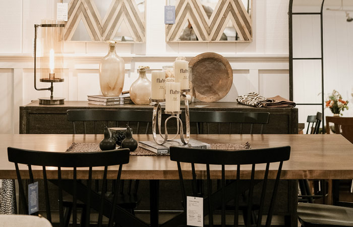 dining table and chairs at Willow Furniture
