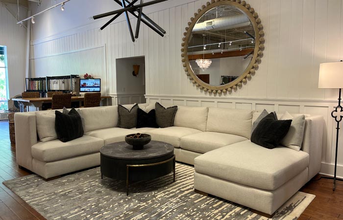 sectional on display at Willow Furniture