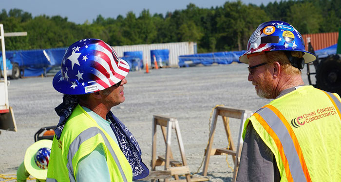 combs concrete construction workers veterans