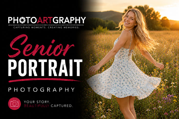 sundress twirling senior portraits with PhotoArtGraphy