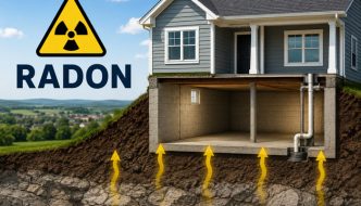 high radon gas levels inside homes in York County, Pennsylvania