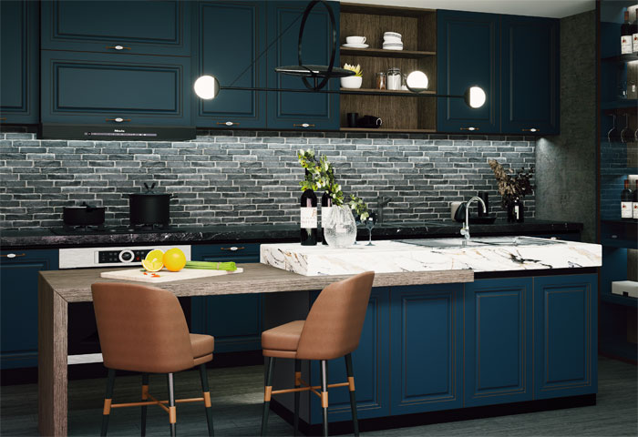 Micah Jensen: dark kitchen remodel